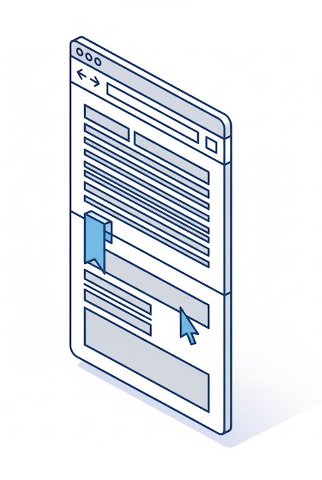 Article with mid-point marker and internal link click