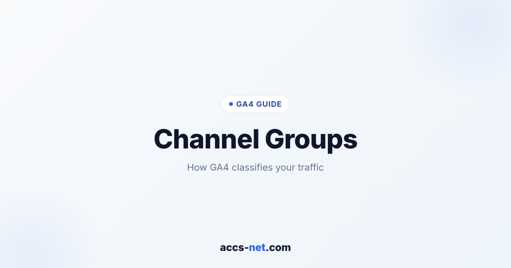 GA4 Default Channel Groups