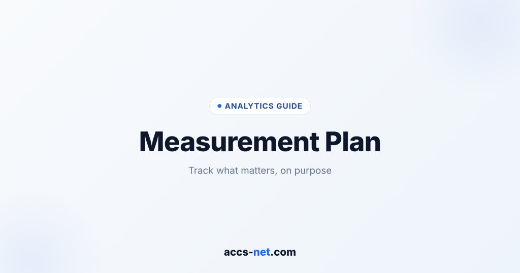 Building a Measurement Plan