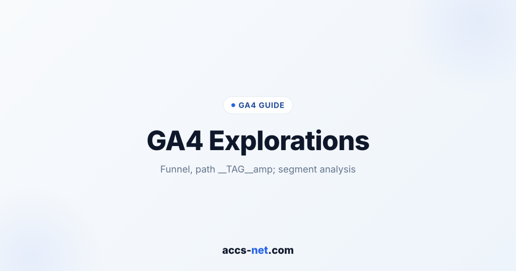 GA4 Explorations